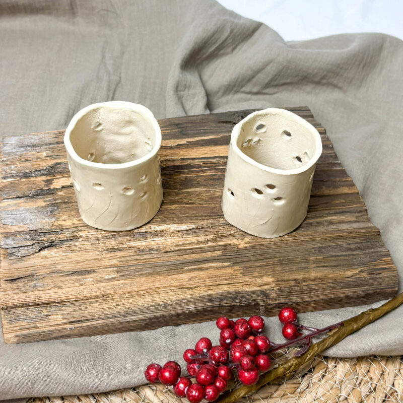 Keramik Teelichthalter glasiert