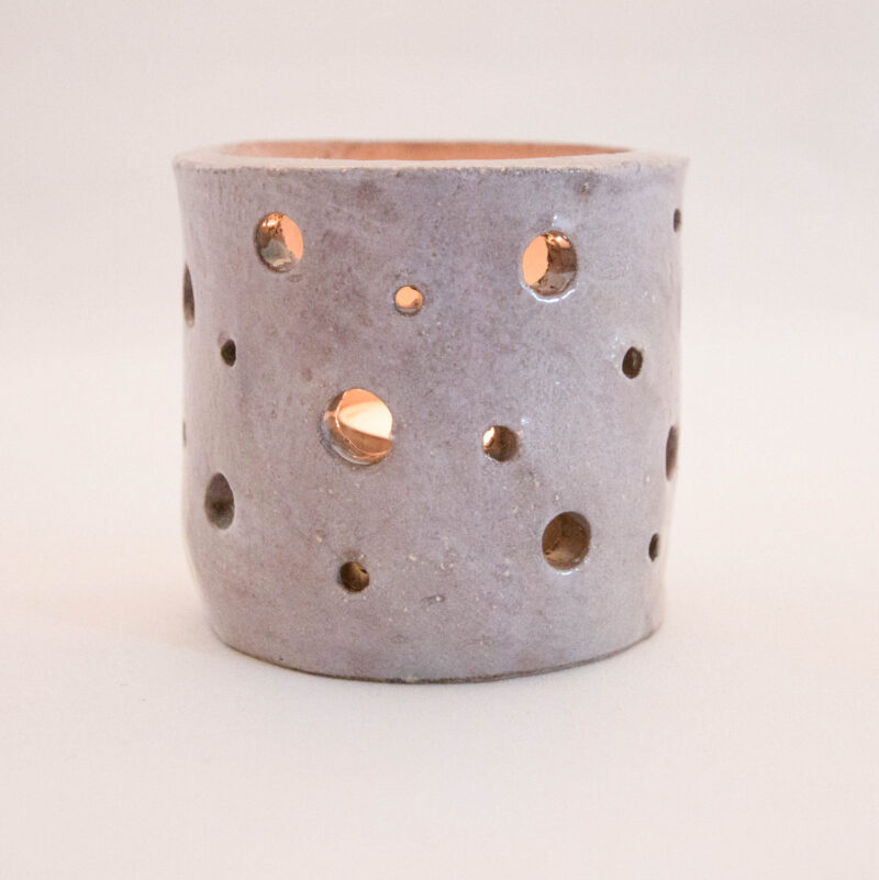 Keramik-Teelichthalter "grau"