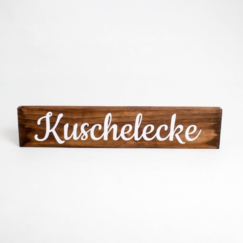 Holz-Schild "Kuschelecke"