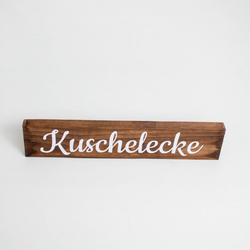 Holz-Schild "Kuschelecke"