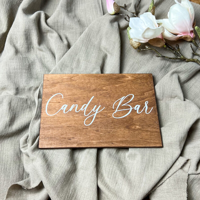 Holzschild Candy Bar