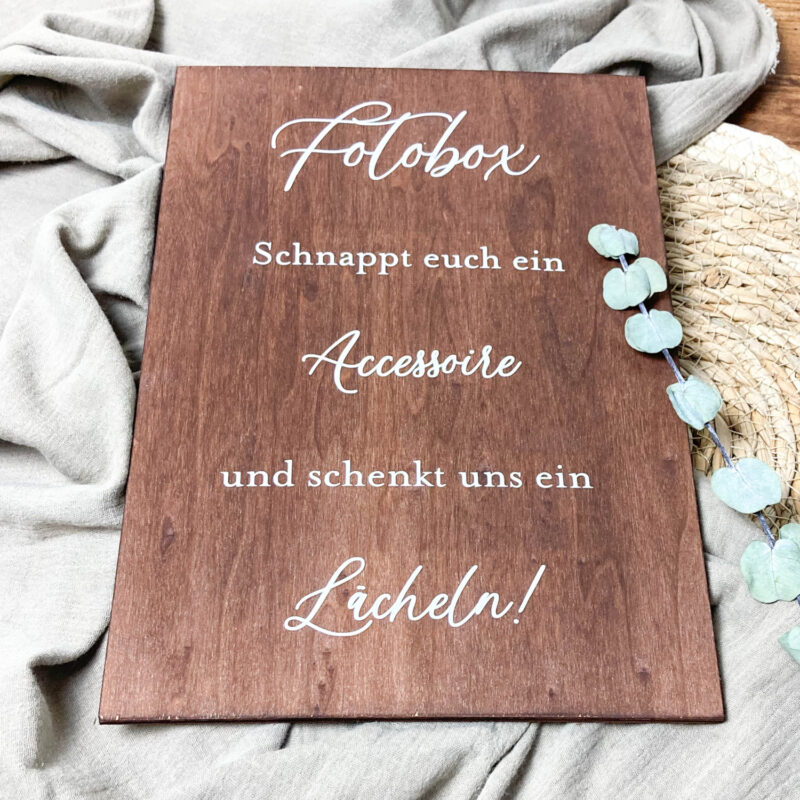 Hochzeitsschild Fotobox